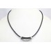 Necklace 925 Sterling Silver beads black onyx stones with thread P 359